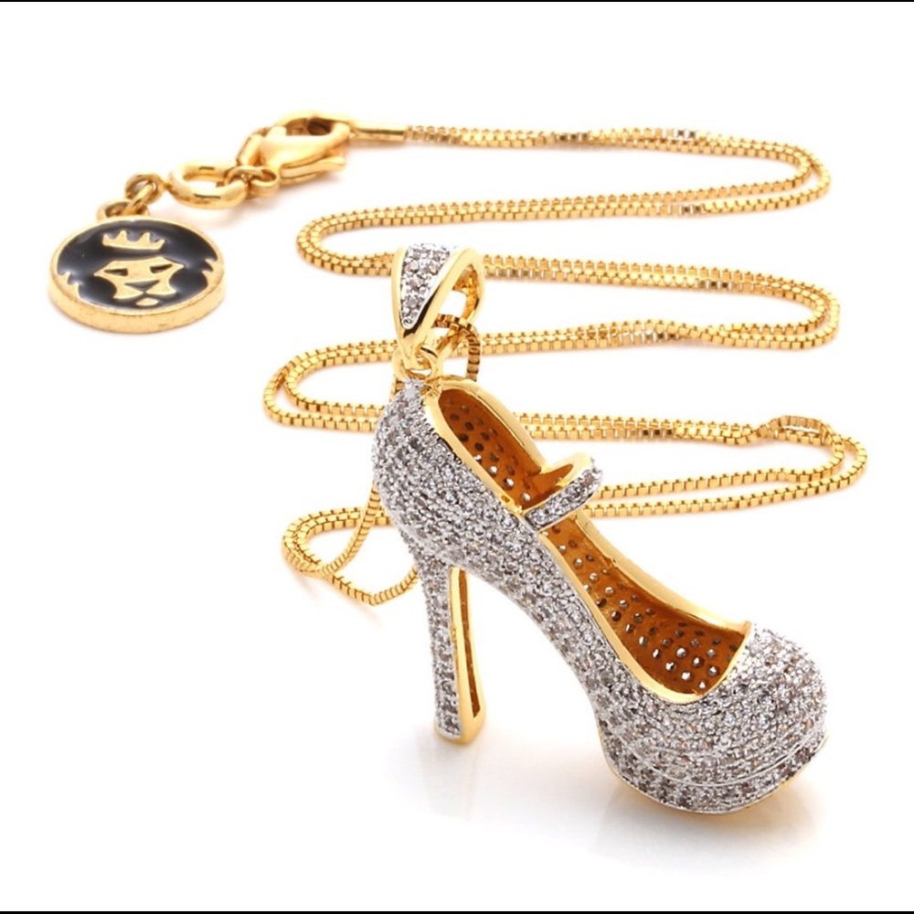 14k gold stiletto necklace